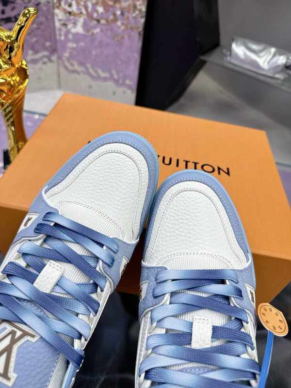 LV Trainer Sneaker Blue Cowhide