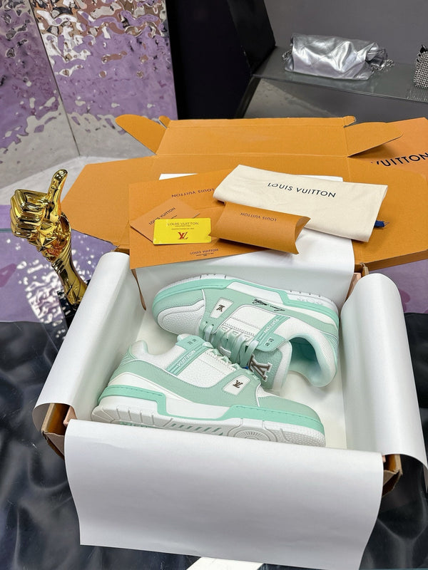 LV Trainer Sneaker Emerald Green Cowhide