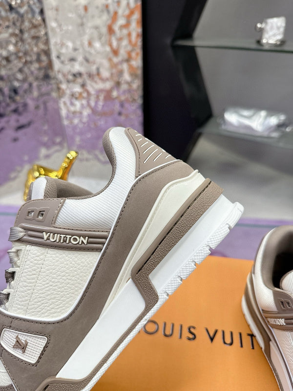 LV Trainer Sneaker Brown Grey Cowhide