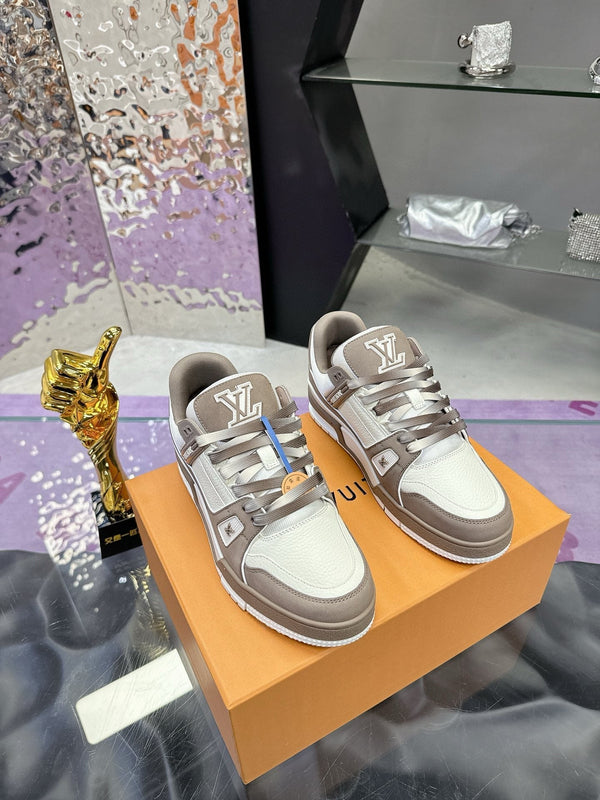 LV Trainer Sneaker Brown Grey Cowhide