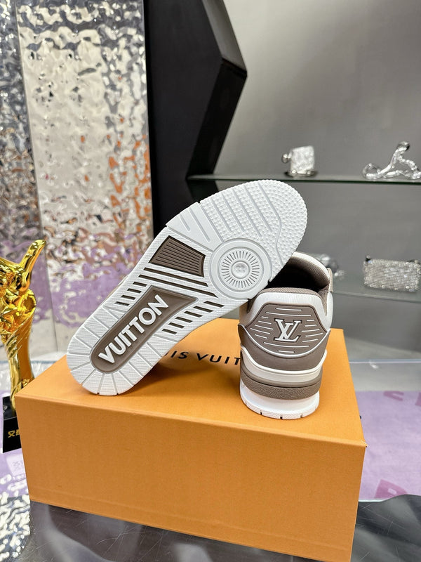 LV Trainer Sneaker Brown Grey Cowhide