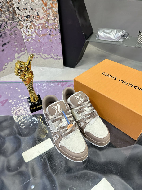 LV Trainer Sneaker Brown Grey Cowhide