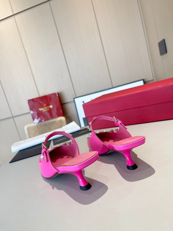 Valentino 25 Pump Mules Heels Patent Leather 239599