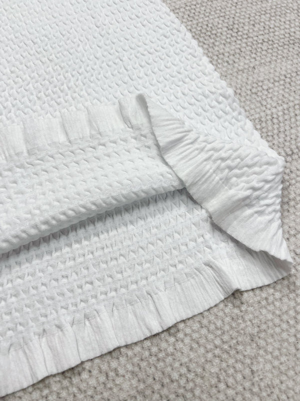 CC Lace Collar Dress White Cotton