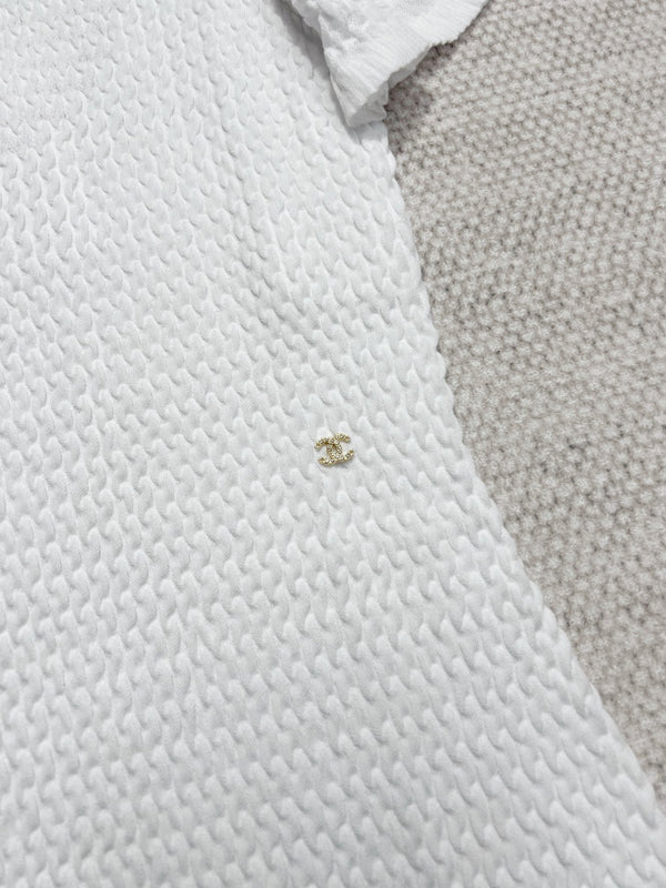 CC Lace Collar Dress White Cotton