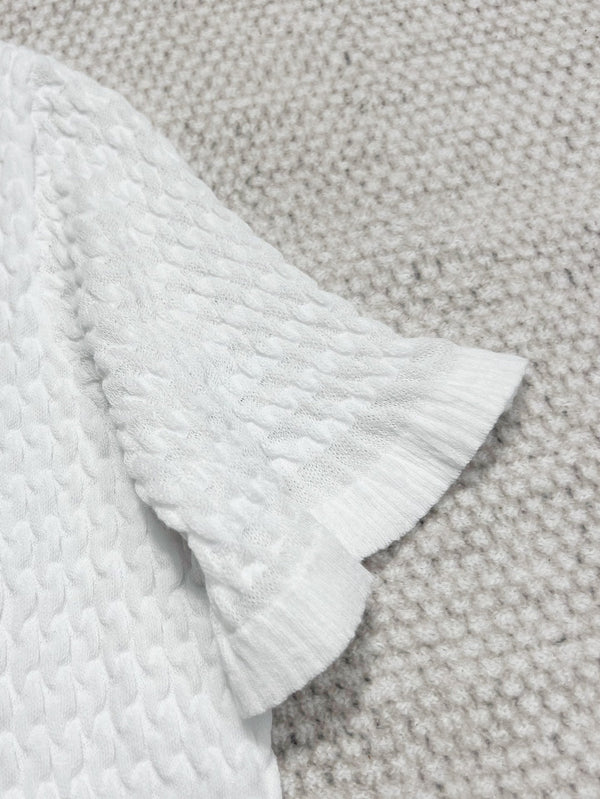 CC Lace Collar Dress White Cotton