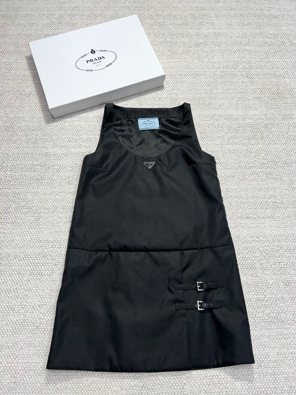 Prada Vest Dress Black Poliyamide
