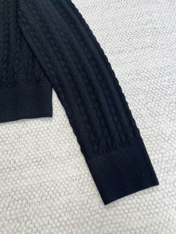 CC Cardigan Black Wool