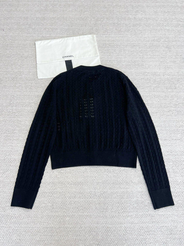 CC Cardigan Black Wool