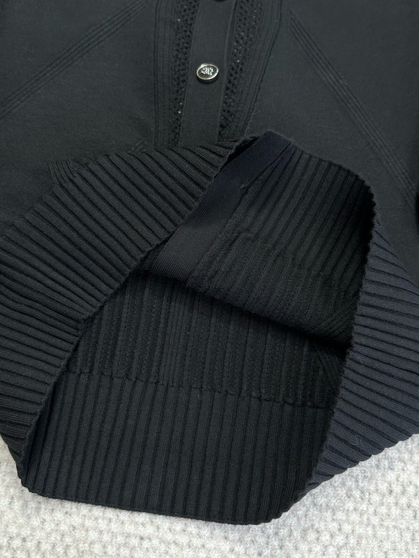 CC Cardigan In Black Wool Viscose