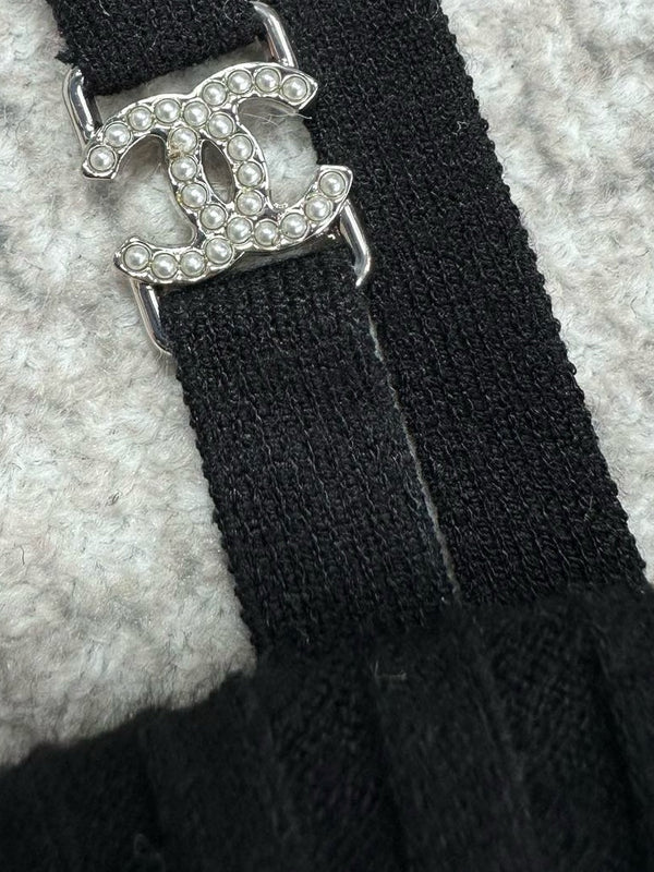 CC Sport Bra Black Wool Viscose