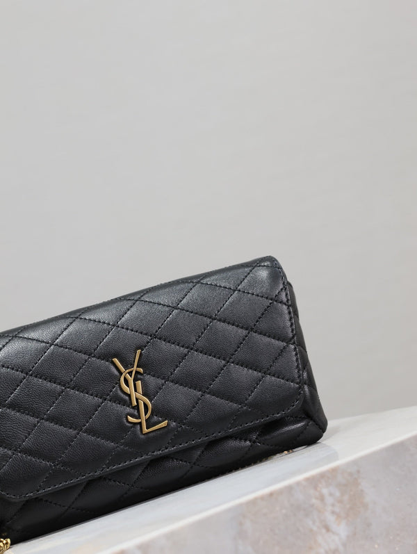 Prada Gaby Phone Bag 19cm Black Quilted Leather GHW