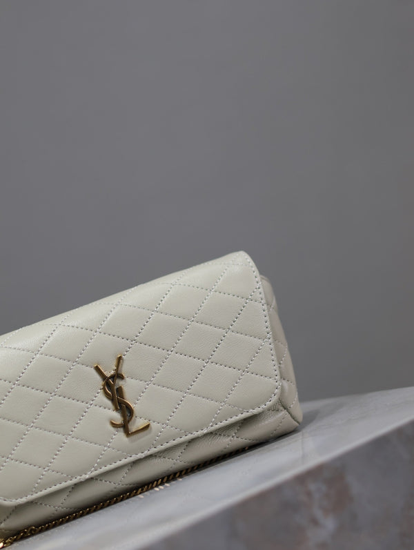 Prada Gaby Phone Bag 19cm White Quilted Leather GHW