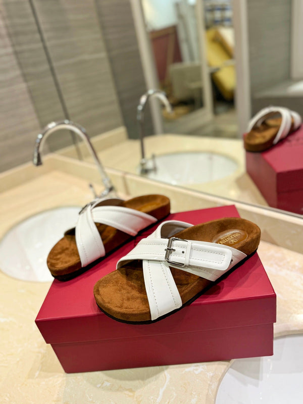 CROSSOVER - CINTURINO IN PELLE DI VITELLO BIANCA