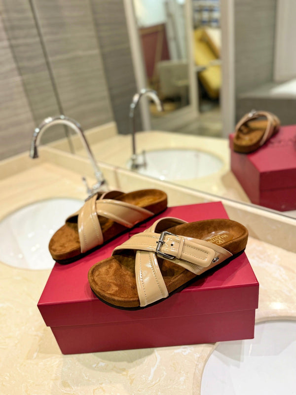 CROSSOVER - CINTURINO IN PELLE DI VITELLO MARRONE CAMMELLO