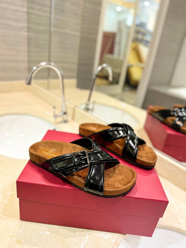 CROSSOVER - CINTURINO IN PELLE DI VITELLO NERA