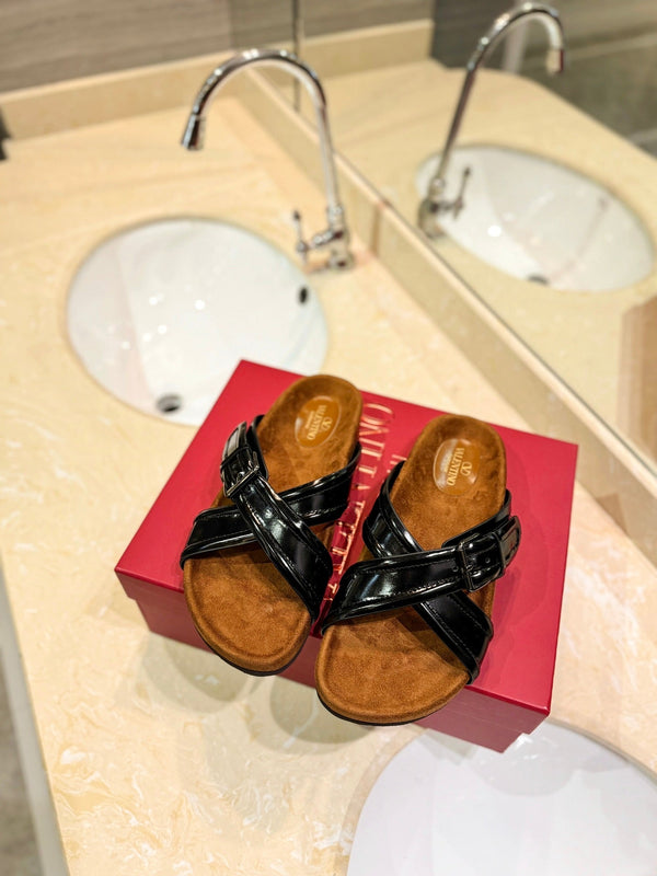 CROSSOVER - CINTURINO IN PELLE DI VITELLO NERA