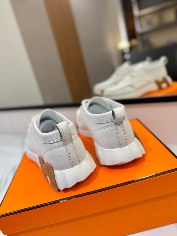 Sneaker HM Increase in pelle di vacchetta bianca 983031