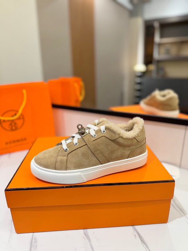 HM Day Sneaker Light Brown With Wool Lining Suede 983048