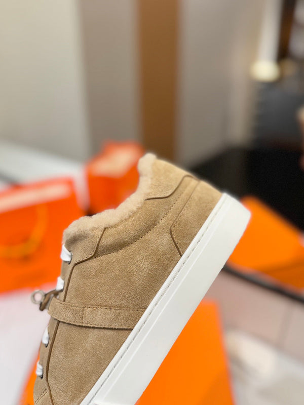 HM Day Sneaker Light Brown With Wool Lining Suede 983048