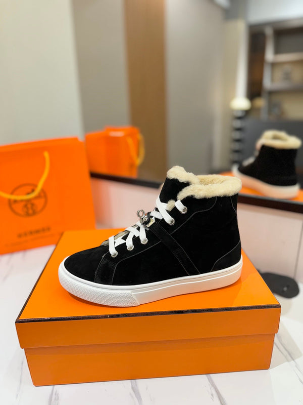 HM Daydream Sneaker Black With Wool Lining Suede  983073