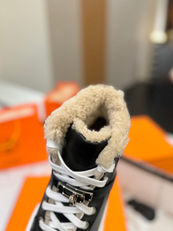 HM Daydream Sneaker Black With Wool Lining Cowhide 983077