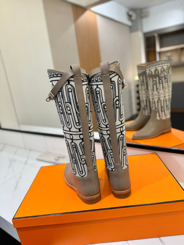 HM Jumping Boot 20mm In Brown Beige Cowhide 992369