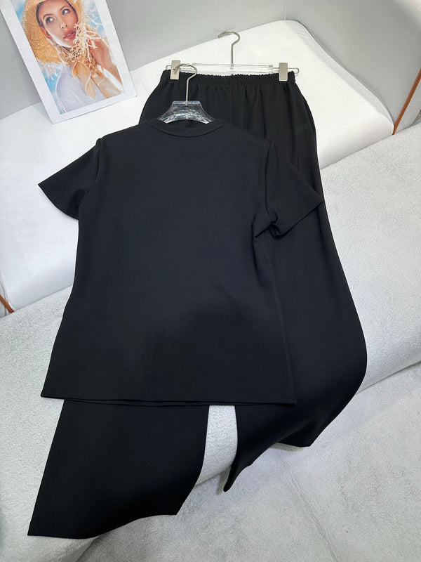 CD 25 Diamond Star Suit Black and White Cotton