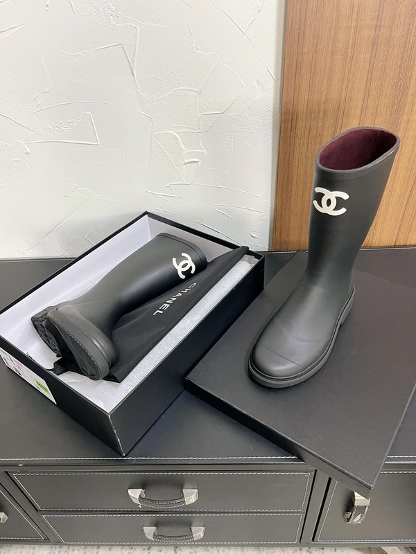 CC High Boots Black Natural Rubber 949646