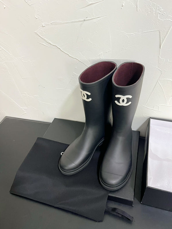 CC High Boots Black Natural Rubber 949646