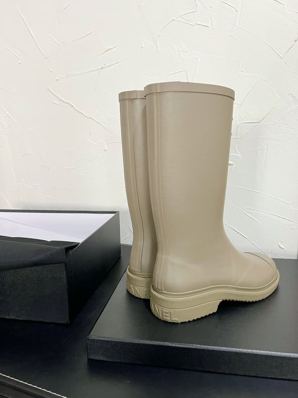 Stivali alti CC in gomma naturale verde kaki chiaro 949647