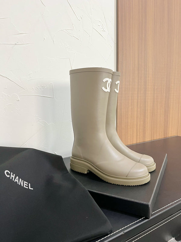 Stivali alti CC in gomma naturale verde kaki chiaro 949647