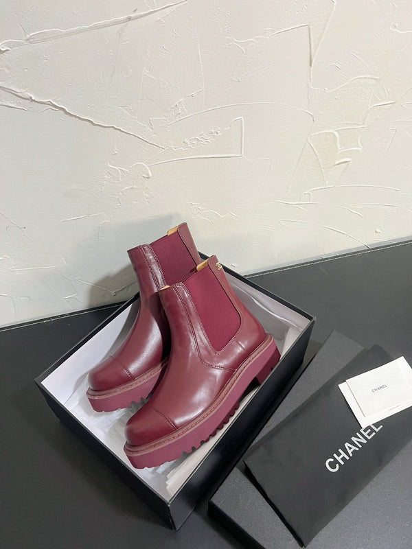 Stivaletti Chelsea CC in pelle di vacchetta bordeaux 949681