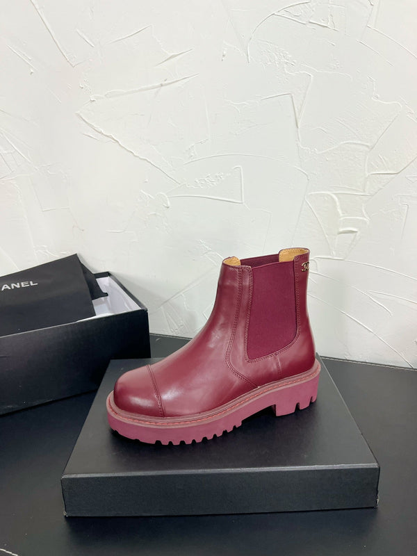 Stivaletti Chelsea CC in pelle di vacchetta bordeaux 949681
