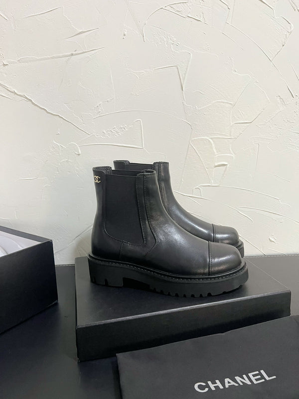 Stivaletti Chelsea CC in pelle di vacchetta nera 949682