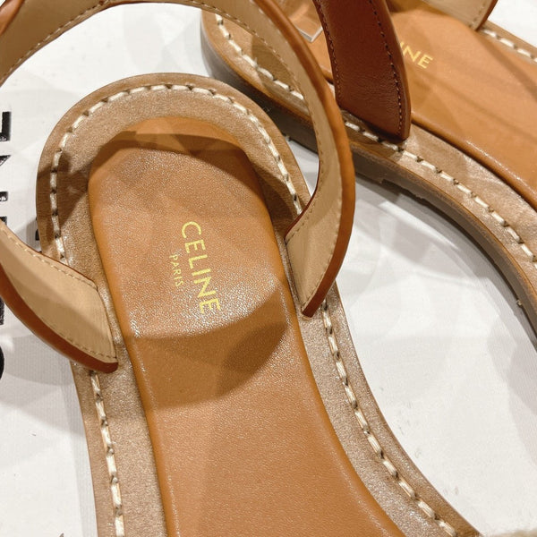 SANDALO LYMPIA IN COTONE TRIOMPHE MACCRAMÉ E VITELLO ECRU TAN