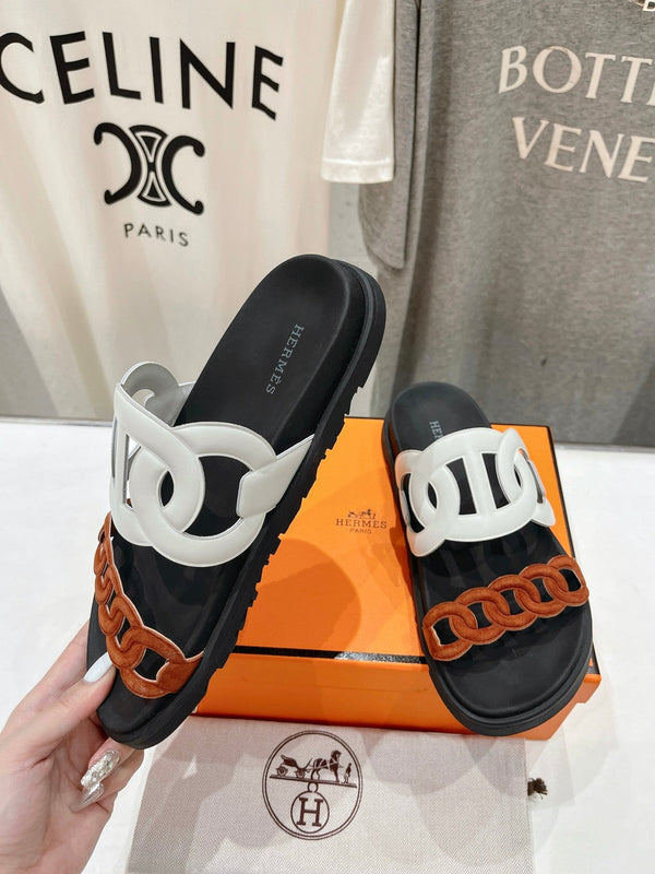 EXTRA SANDAL BLACK MIX WHITE MIX SYRUP CALFSKIN