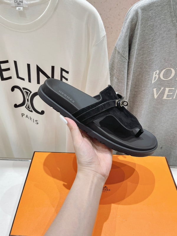 SANDALO EMPIRE IN CAMOSCIO NERO