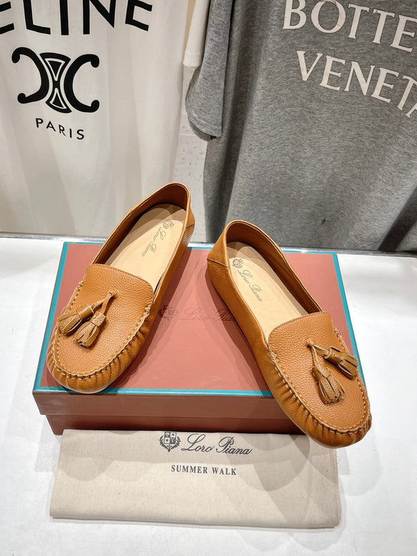 mocassino walk con suola a pois in pelle di vitello marrone