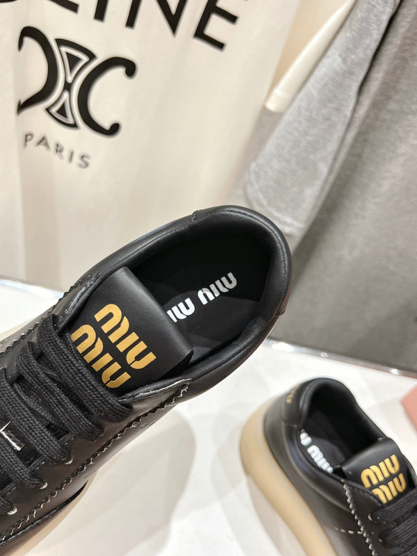 Miu Sneakers Black Cowhide