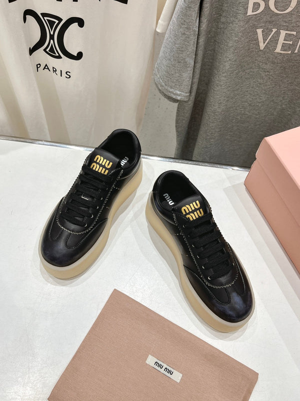 Miu Sneakers Black Cowhide