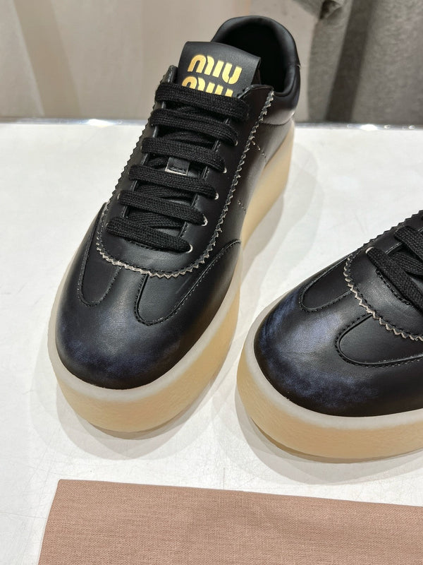 Miu Sneakers Black Cowhide