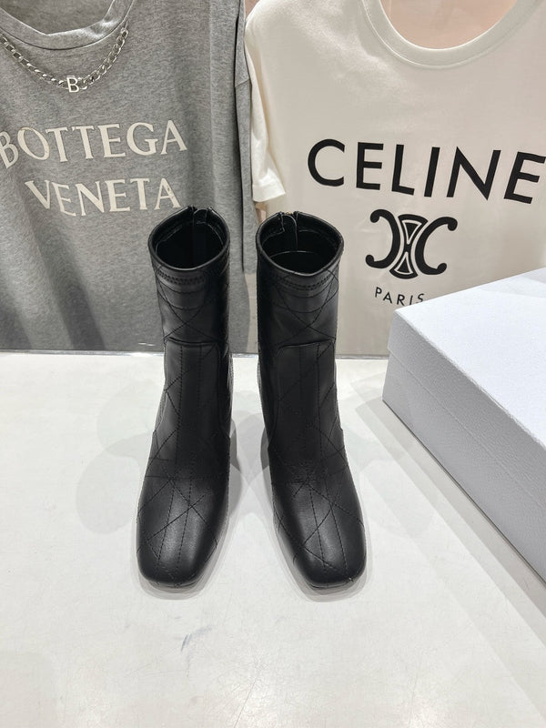CD Ankle Boots 85mm Black Lambskin