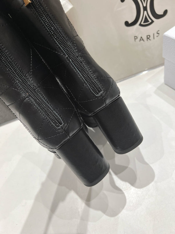 CD Ankle Boots 85mm Black Lambskin