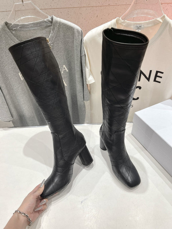 CD High Boots 85mm Black Lambskin