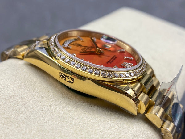 Rolex Day-Date 36mm Gold Orange Dial