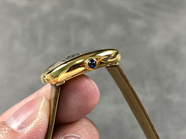 Baignoire Gold Case Brown Leather Strap