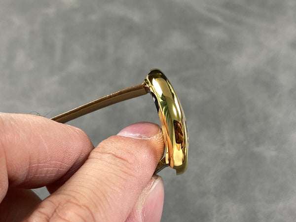 Baignoire Gold Case Brown Leather Strap