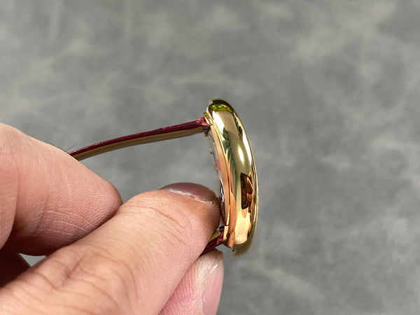 Baignoire Gold Case Red Leather Strap