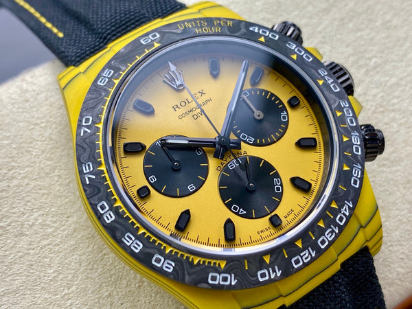 ROLEX Daytona 40mm Yellow Black Fiber Woven